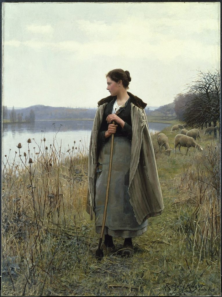 "The Shepherdess Of Rolleboise," by Daniel Ridgway Knight.