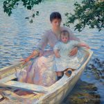 "Mother And Child In A Boat," by Edmund C. Tarbell.
