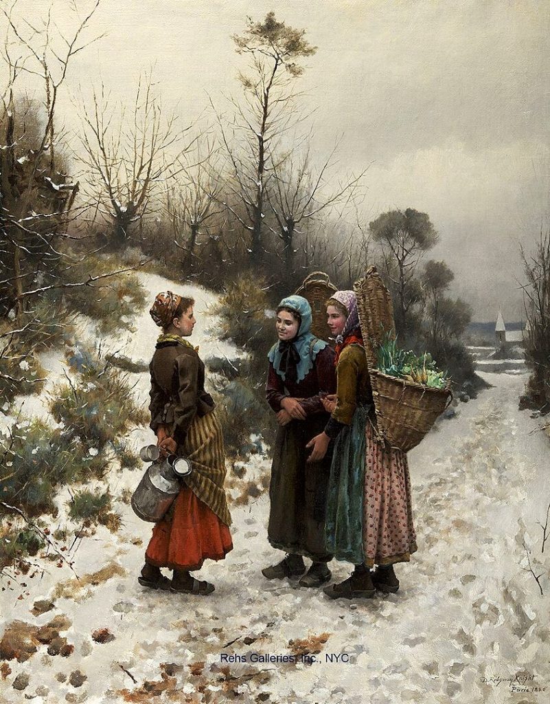"In Winter," by Daniel Ridgway Knight.