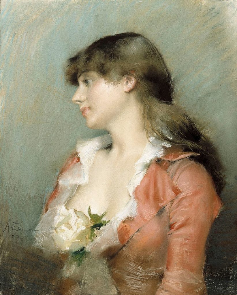 "Profile Of A Young Woman," by Albert Edelfelt.