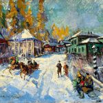 "Russian Village in Winter," by Konstantin Korovin.