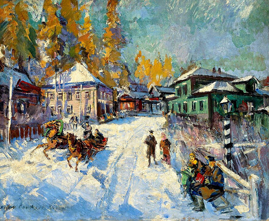 "Russian Village in Winter," by Konstantin Korovin.