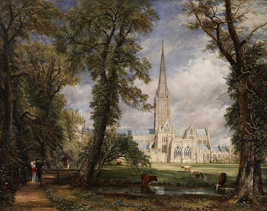 "Salisbury Cathedral From The Bishops Garden" by John Constable.