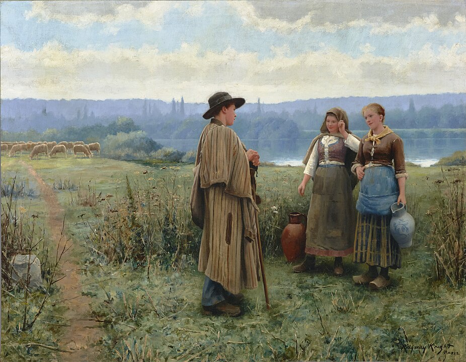 "An Idle Moment," by Daniel Ridgway Knight.