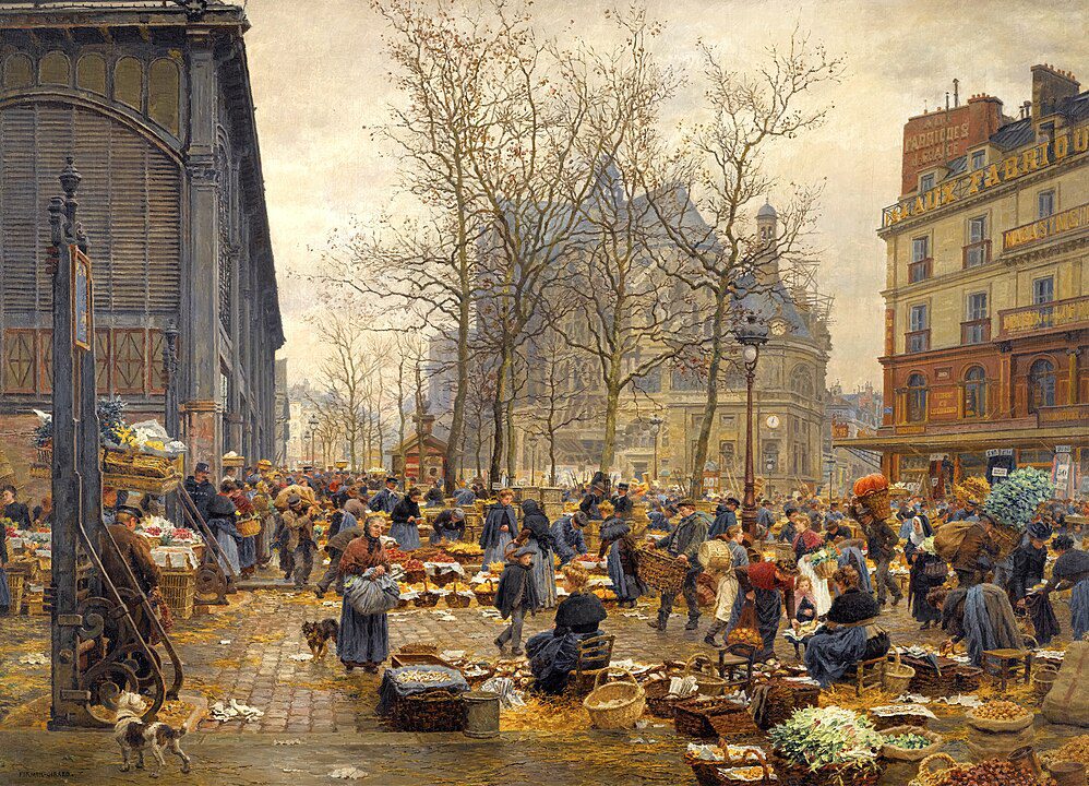 "Autumn Market At Les Halles," by Marie François Firmin-Girard.