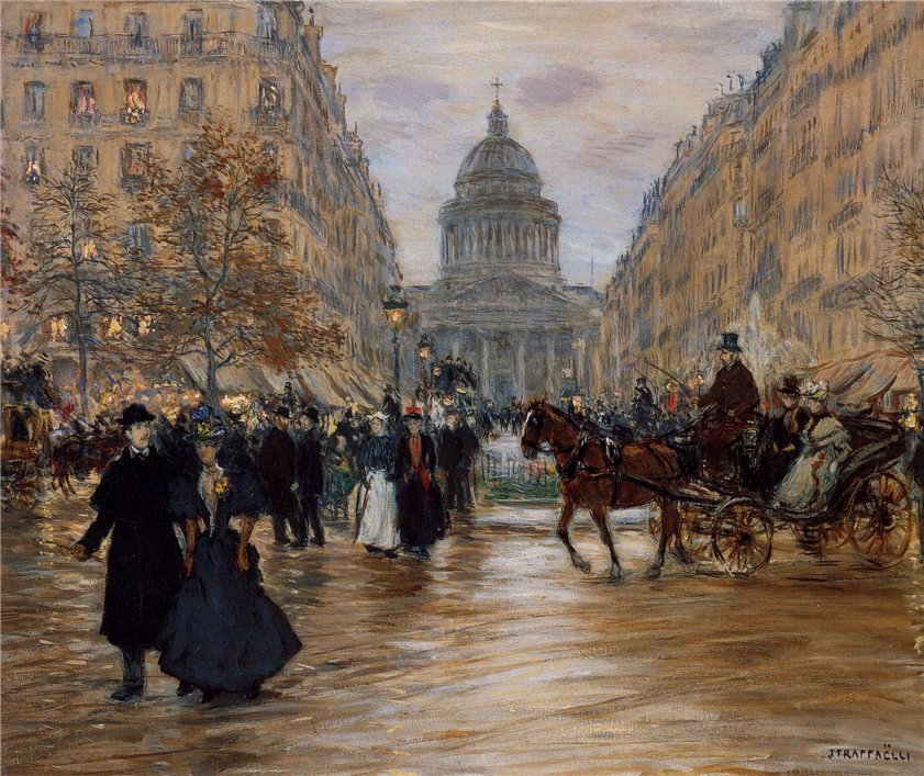 "Boulevard Saint-Michel," by Jean-François Raffaëlli.