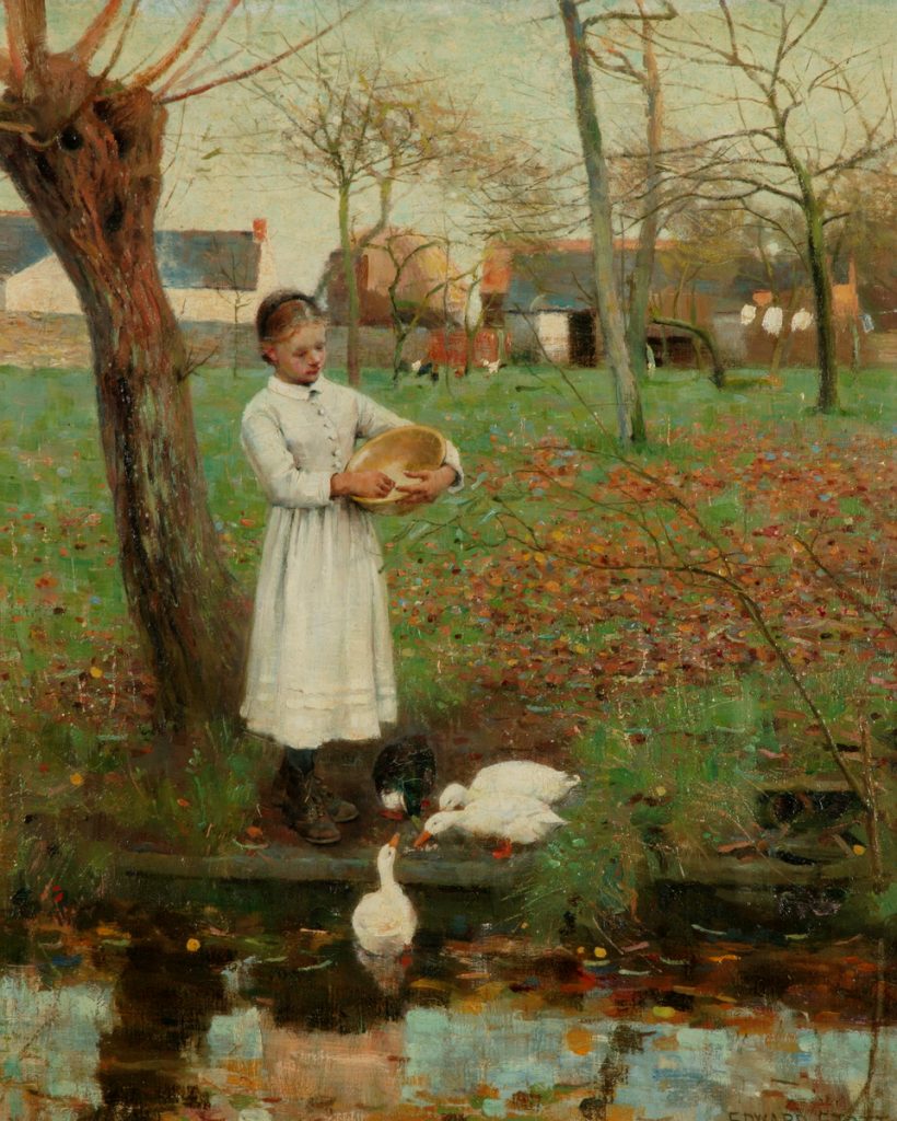 "Feeding The Ducks," by Edward Stott.