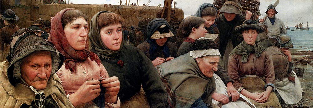 "Waiting For The Boats," by Walter Langley.