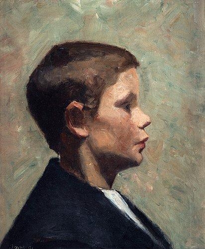 "Young Boy In Profile," by Marie Krøyer.