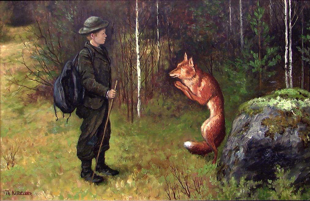 "The Ash Lad And The Fox," by Theodor Kittelsen.
