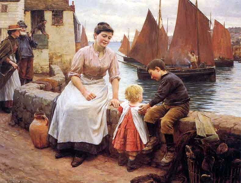 "The Greeting," by Walter Langley.