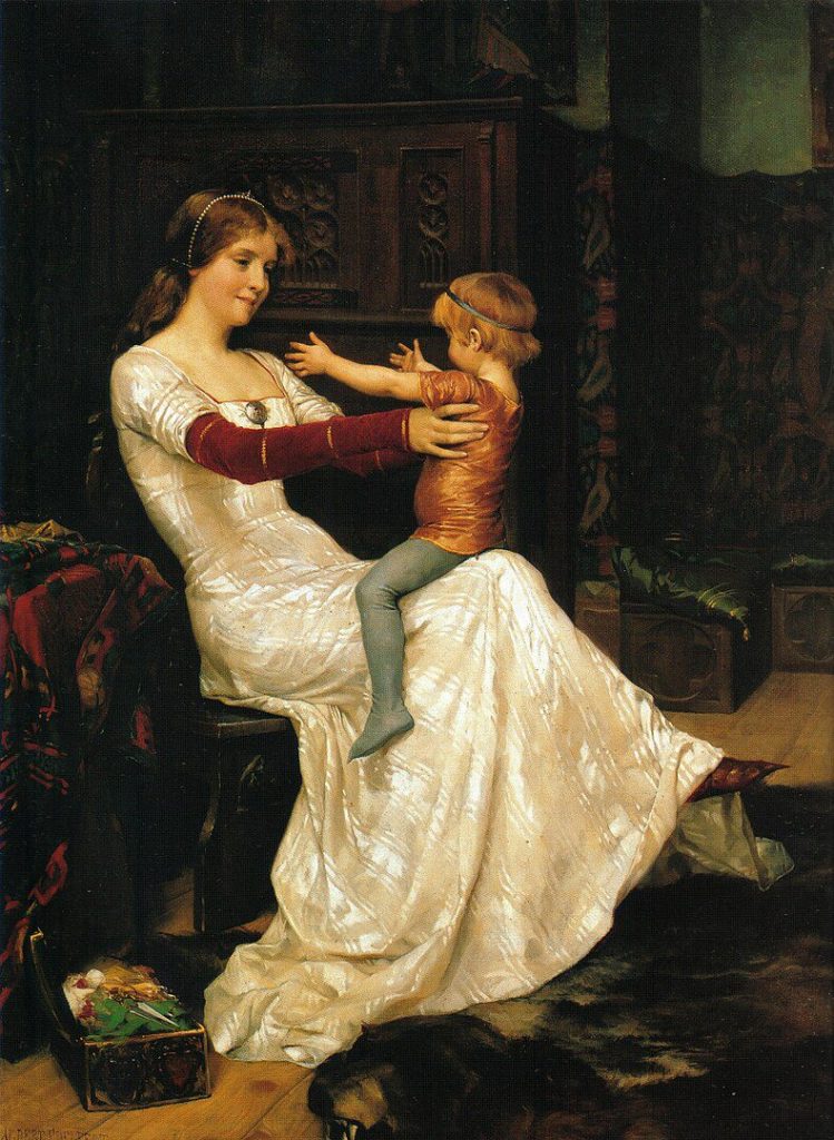 "Drotting Blanka Malning Av," by Albert Edelfelt.