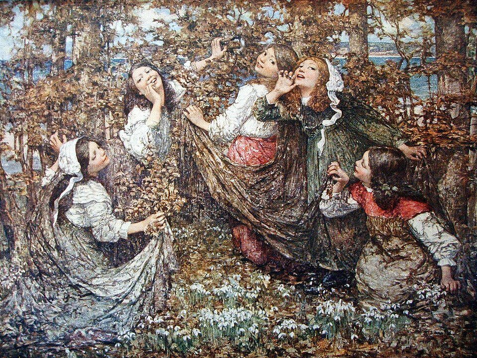 "Earths Awakening," by Edward Atkinson Hornel.