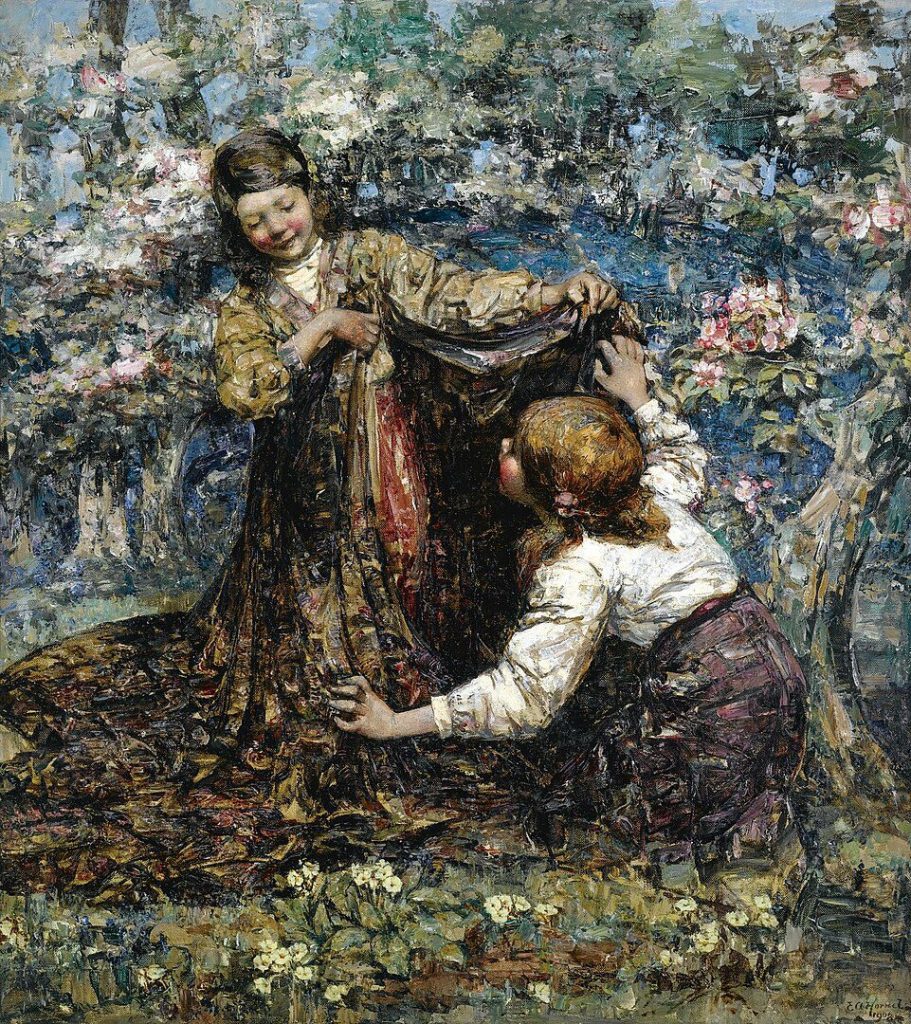 "The Butterfly Catchers," by Edward Atkinson Hornel.