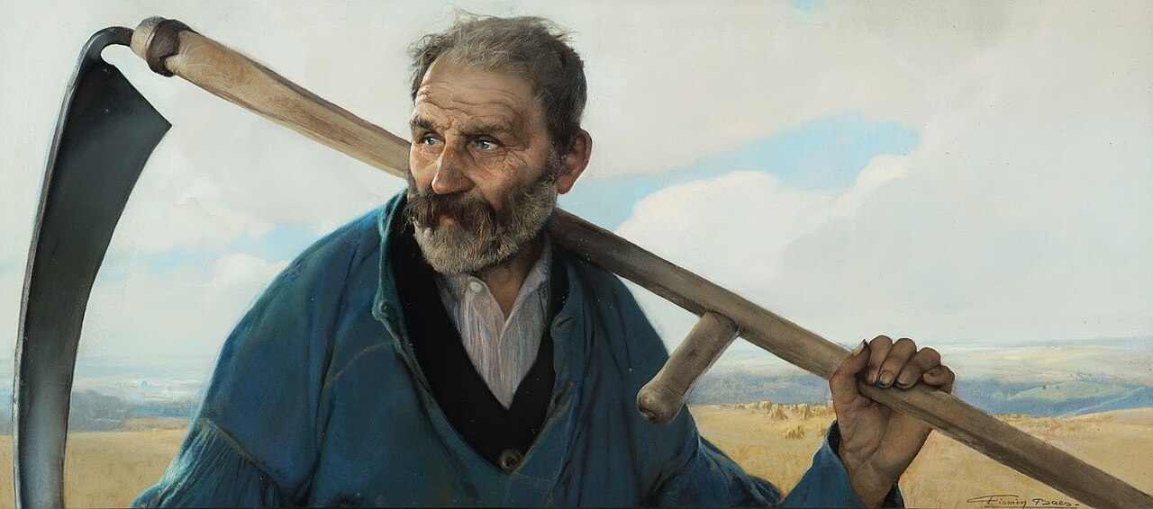 "The Mower," by Firmin Baes.