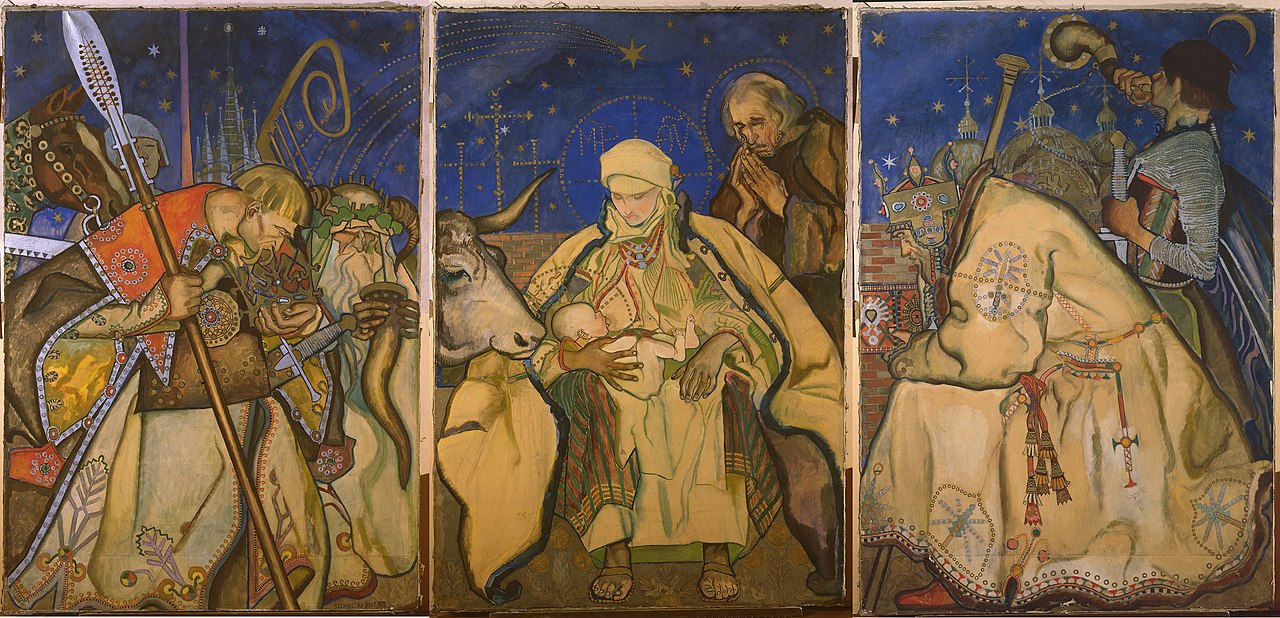 "Adoration Of The Magi Triptych," by Kazimierz Sichulski.