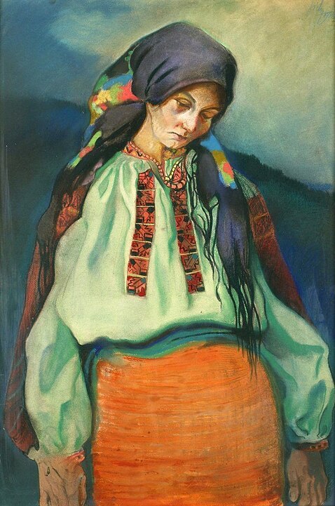 "Hutsul Woman," by Kazimierz Sichulski.