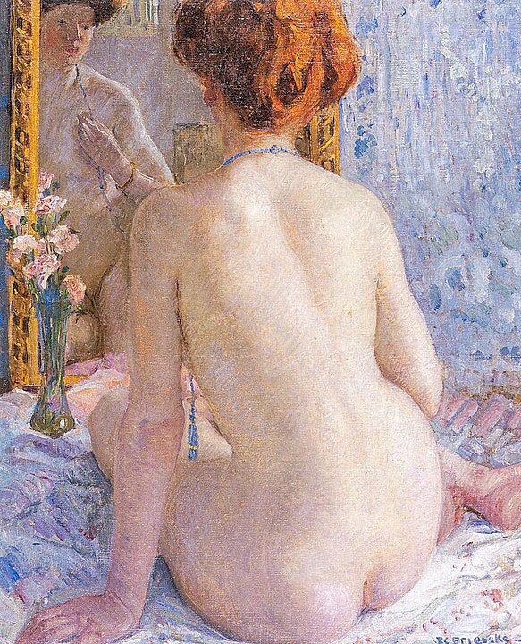 "Reflections Marcelle," by Frederick Carl Frieseke.