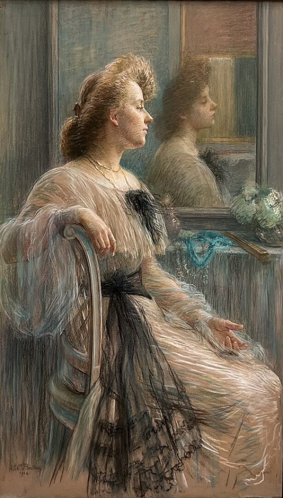 "Woman In Front Of A Mirror," by Louise Catherine Breslau.