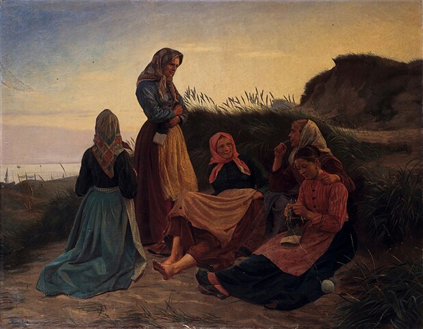 "Fiskerpiger Der En Sommeraften," by Michael Ancher.