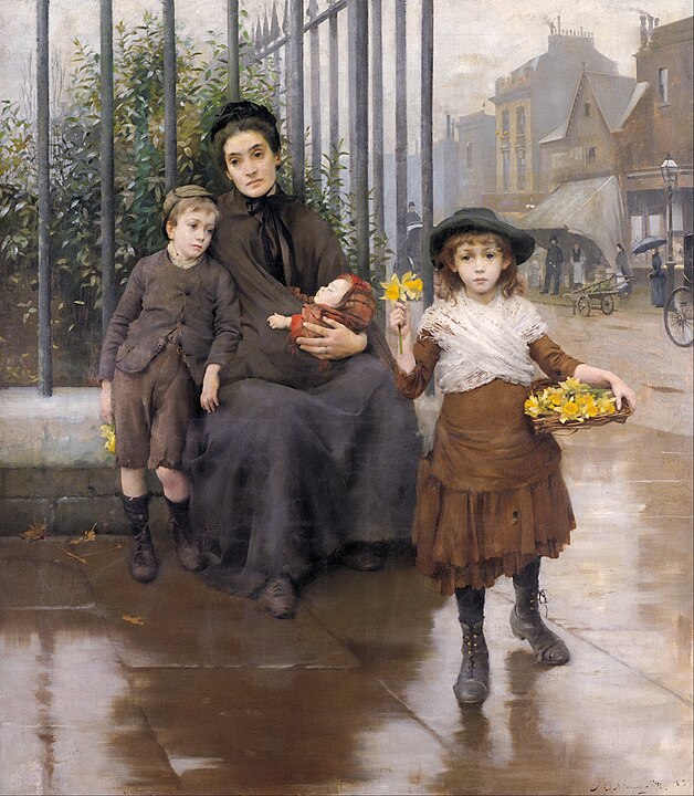 "The Pinch Of Poverty," by Thomas Kennington.
