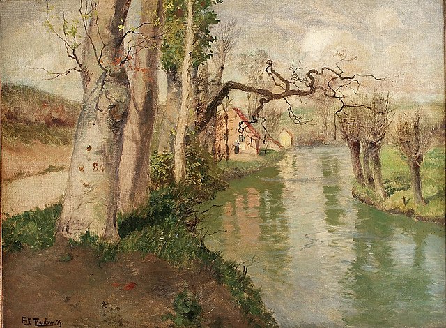 "Fra Dieppe Med Elven Arques," by Frits Thaulow.