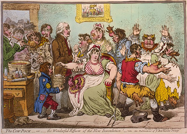 "The Cow Pock," by James Gillray.