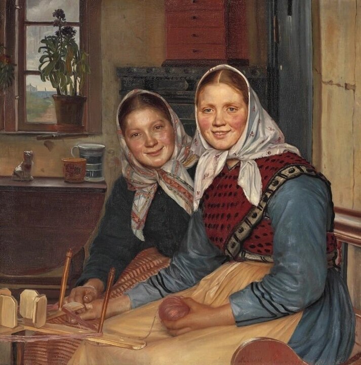 "Two Girls," by Michael Ancher.