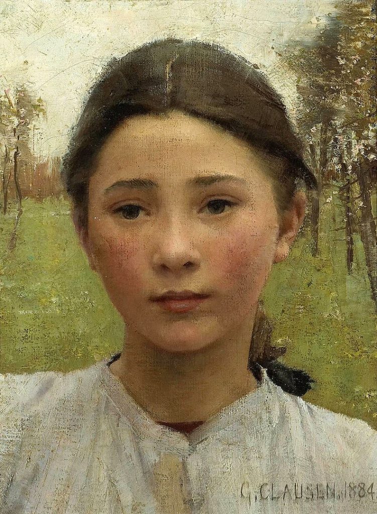 "The Head Of A Young Girl," by George Clausen.