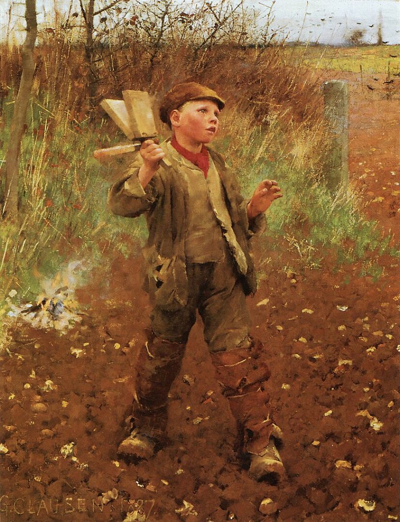 "Bird Scaring, " by George Clausen.