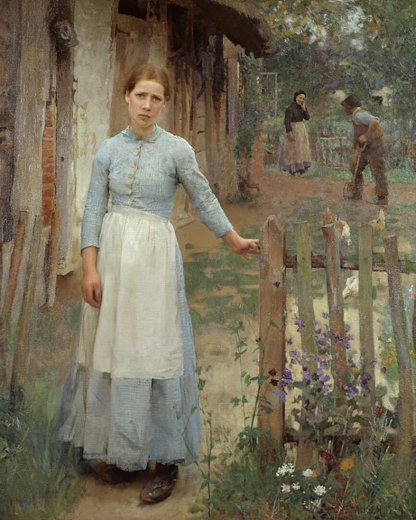 "The Girl At The Gate," by George Clausen.