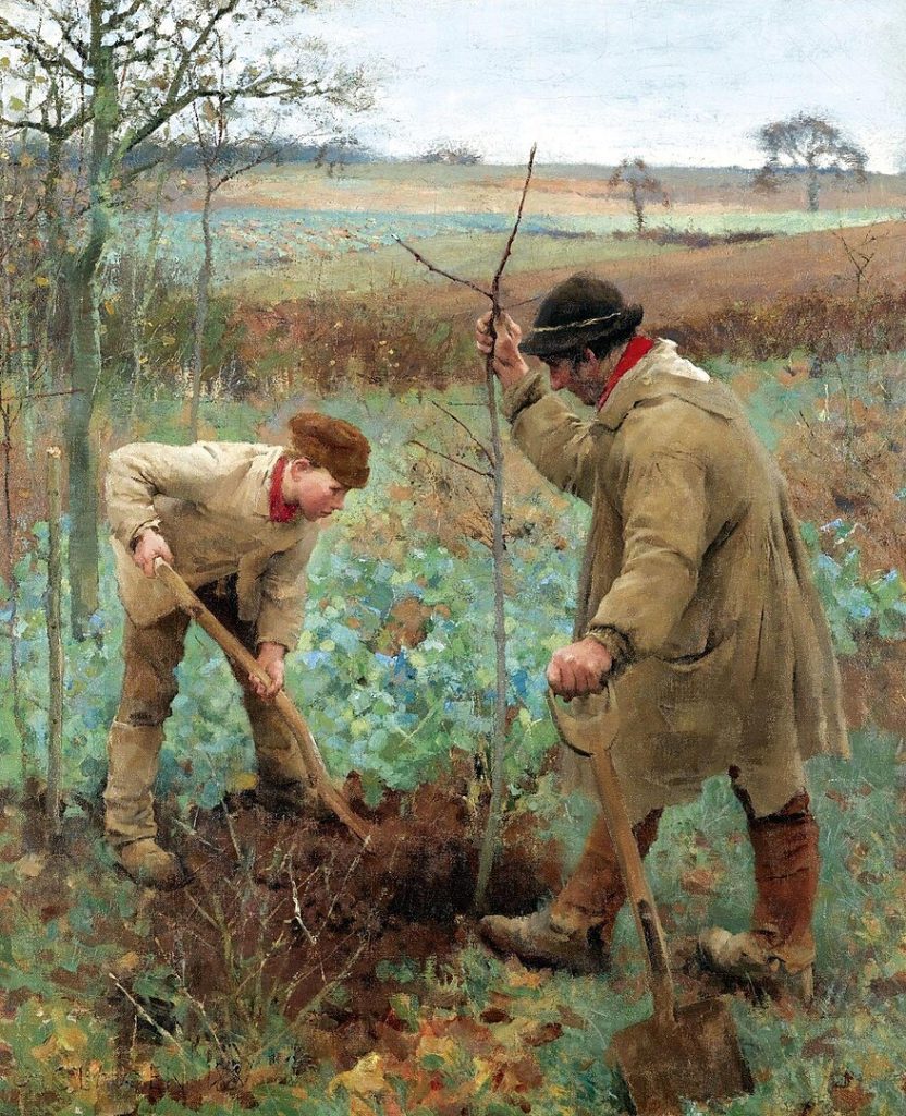 "Planting A Tree, " by George Clausen.