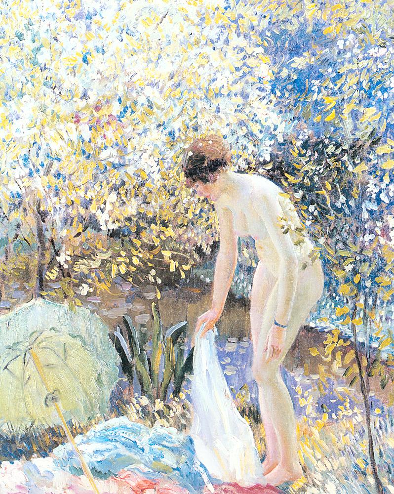"Cherry Blossoms," by Frederick Carl Frieseke.