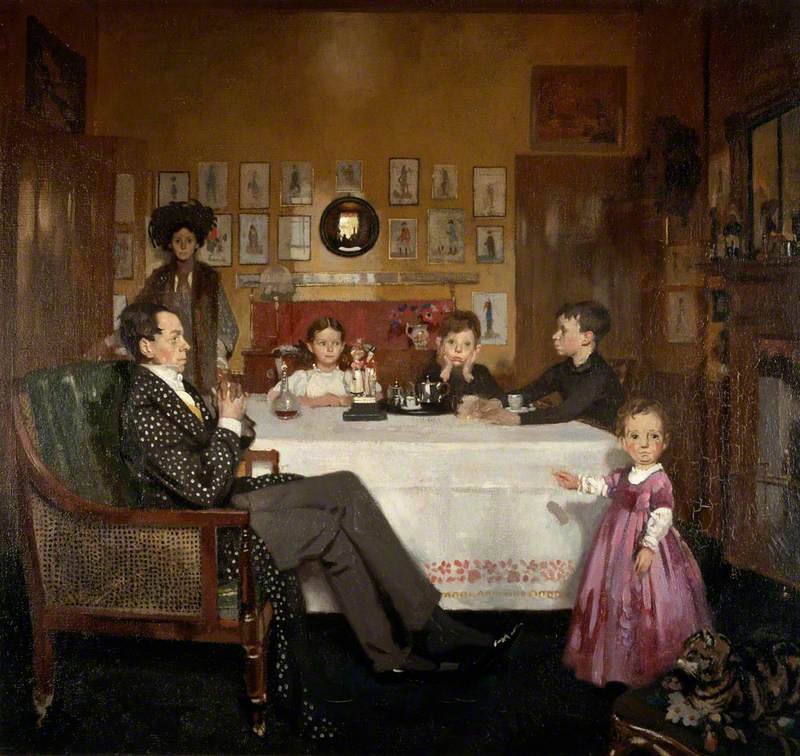 "A Bloomsbury Family," by William Orpen.
