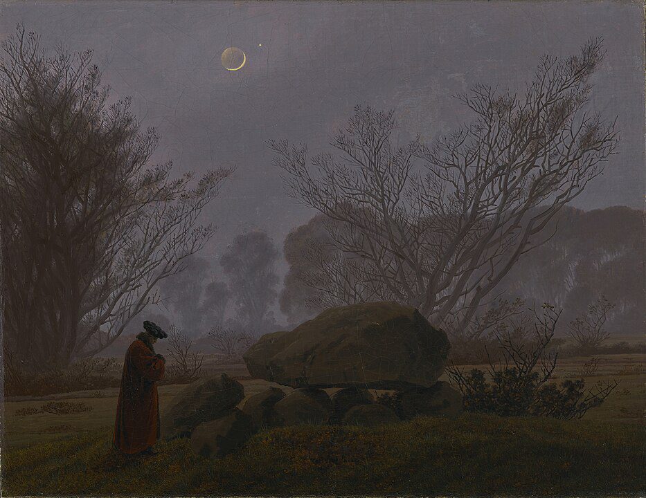 "A Walk At Dusk," by Caspar David Friedrich.