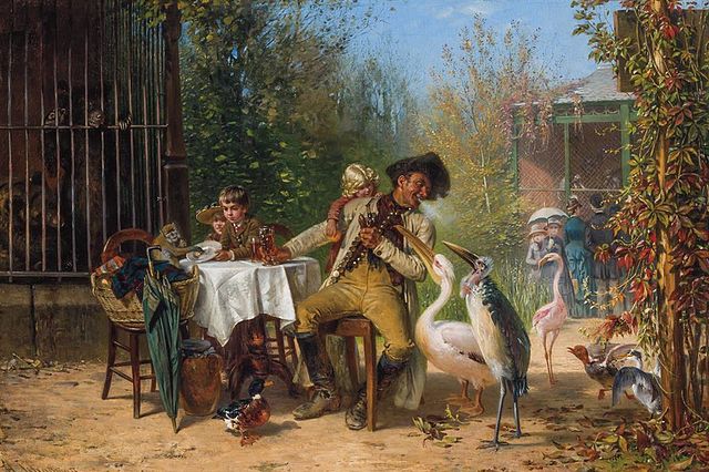 "At The Zoo," by Frederk Hendrik Kaemmerer.