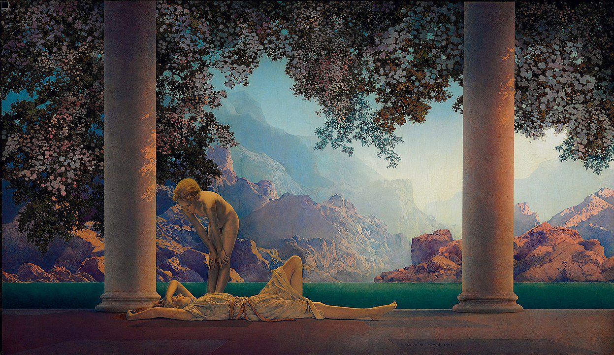 "Daybreak," by Maxfield Parrish.