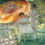 "Garden Parasol," by Frederick Carl Frieseke.