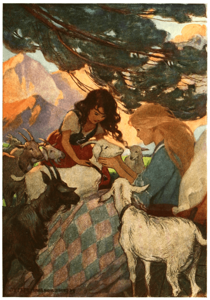 "Heidi (Facing)," by Jessie Wilcox Smith.