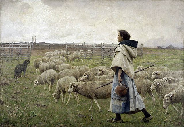 "Le Retour Du Troupeau," by Charles Sprague Pearce.