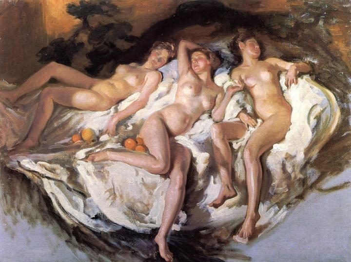 "Le Sommeil Des Bacchantes," by Wilfrid Gabriel de Glehn.