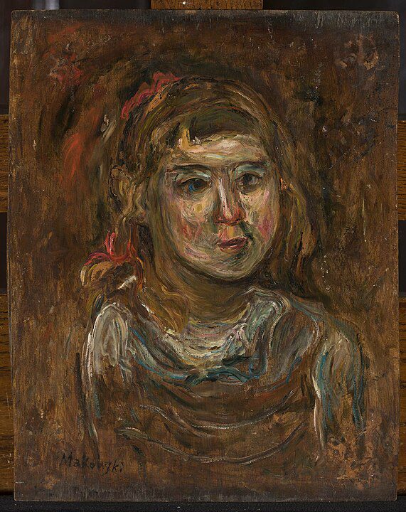 "Little Girl With A Red Ribbon," by Tadeusz Makowski.