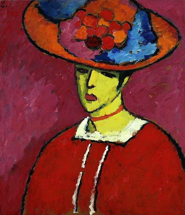 "Schokko Mit Tellerhut," by Alexej Von Jawlensky.