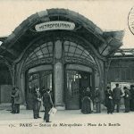 "Station Du Metropolitain, Place Du Bastille," by Hector Guimard.