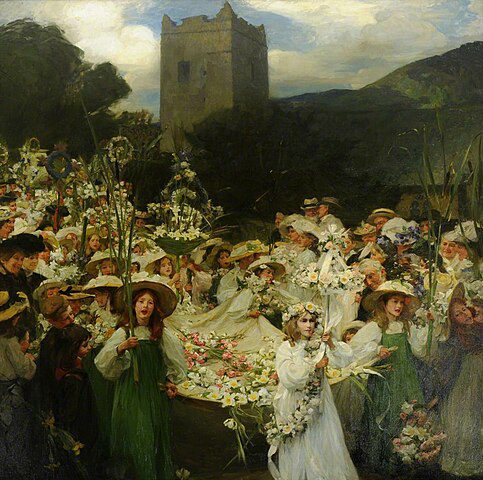 "The Grasmere Rushbearing," by Frank Bramley.