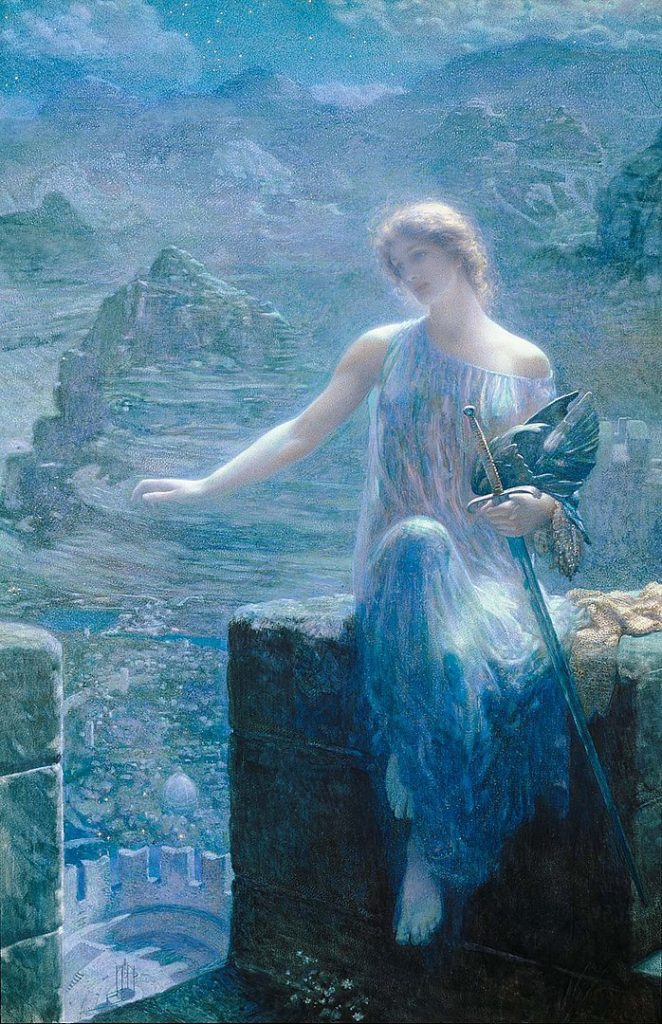 "The Valkyries Vigil," by Edward Robert Hughes.