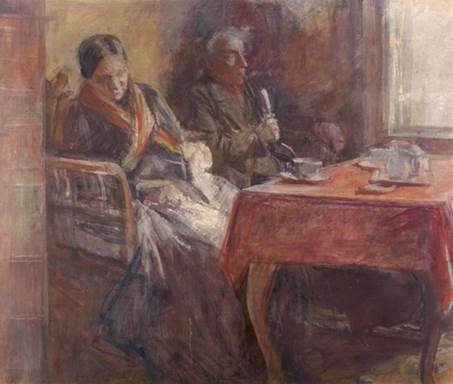 "An Elderly Couple At Home," by Ernst Stöhr.