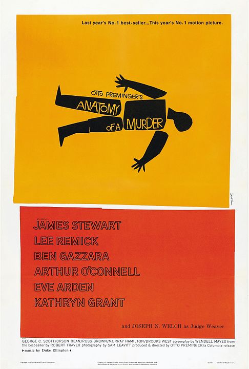 Anatomy Of A Murder movie poster, by Saul Bass.