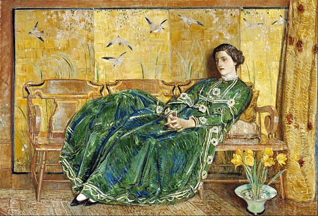 "April (The Green Gown)," by Frederick Childe Hassam.