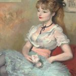 "Claudine La Balerine Au Tutu Bleu," by Marcel Dyf.